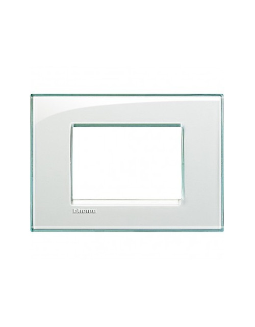 LivingLight | Kristall square plate in aquamarine 3-place technopolymer