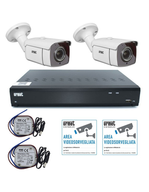 Urmet AHD 5M 4-channel video surveillance KIT with 2 cameras