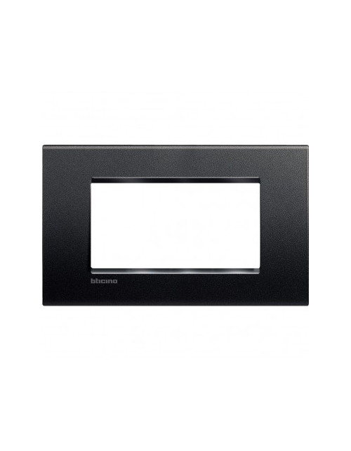 LivingLight | Neutri square plate in anthracite 4-place technopolymer