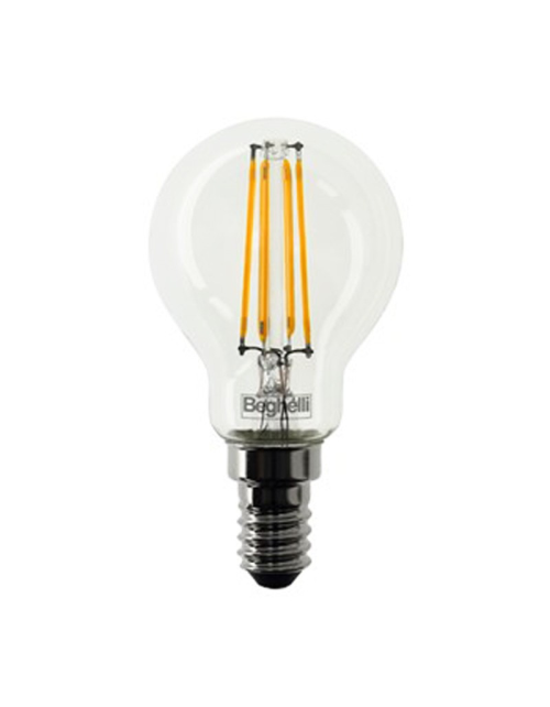 Beghelli Zafiro LED-Kugellampe E14 4W 2700K warmes Licht