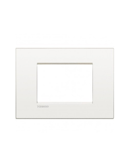 LivingLight Air | placca Monochrome in metallo 3 posti bianco puro