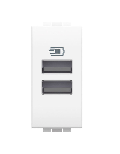 Bticino LivingLight einzelne USB-Buchse, direkte Stromversorgung Typ A 1M N4191A