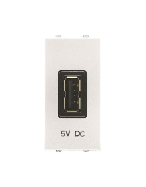 Caricatore USB Abb Zenit N2185.2 BL Tipo A 2A 1 Modulo Bianco Z1161BL