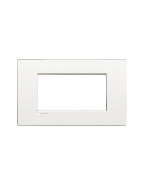 Aire Ligero Vivo | Placa monocromática en metal blanco puro de 4 posiciones