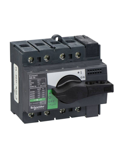 Interruptor de desconexión Schneider Compact INS125 4P 125A negro 28911