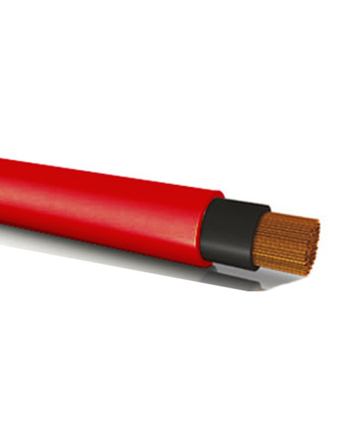 Câble photovoltaïque flexible unipolaire 1X6MMQ Rouge