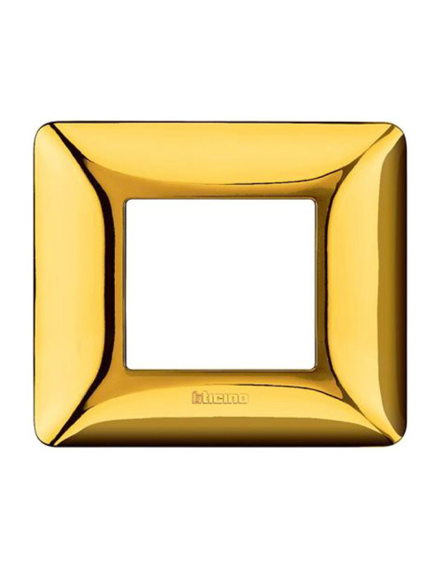 Placa oro pulido Bticino Matix 2 módulos AM4802GOR