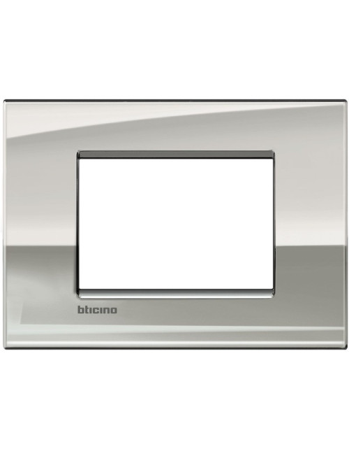 Bticino Livinglight placca AIR 3 moduli palladio LNC4803PL
