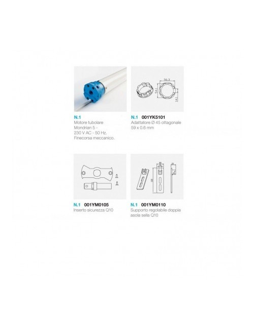 Came 001UY0020 - Mondrian 5 30NM roller shutter kit