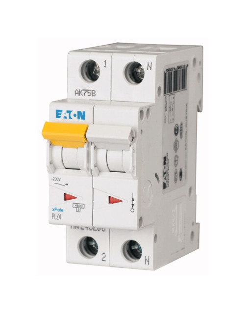 Eaton interruptor magnético térmico 25A 1P+N 4.5KA 2 módulos 243232