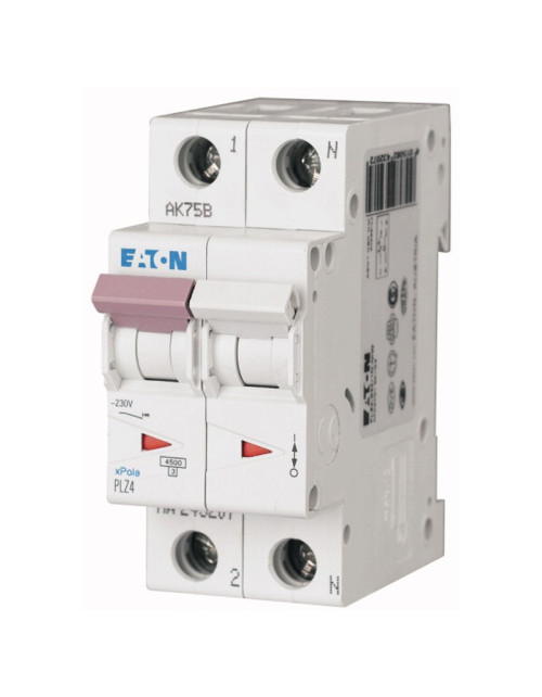 Interruttore magnetotermico Eaton 32A 1P+N 4,5KA 2 moduli 243233