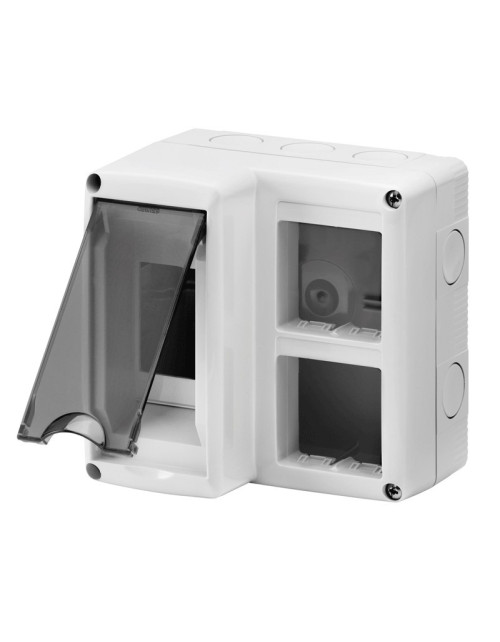 Gewiss protected container for combined installation of Din and System IP40 modular luminaires