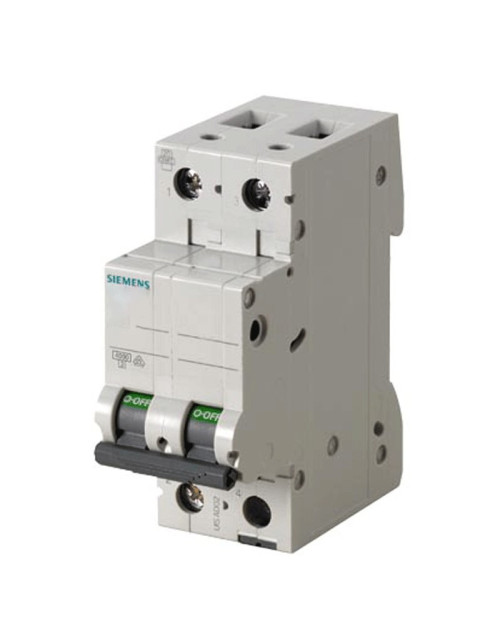 Interrupteur magnétique thermique Siemens 2P 10A 4,5kA type C 2 modules 5SL32107