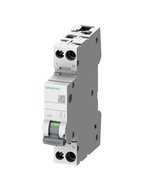 Siemens 6A Pol 1P+N 6KA Kurve C Leistungsschalter 1 Modul 5SL60067
