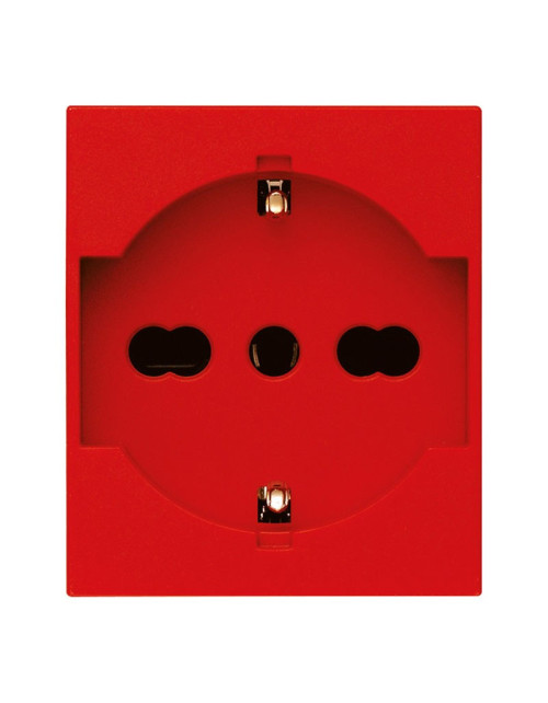 Standard Schuko socket Vimar Linea 16A 2P+E P40 Red 30210.R