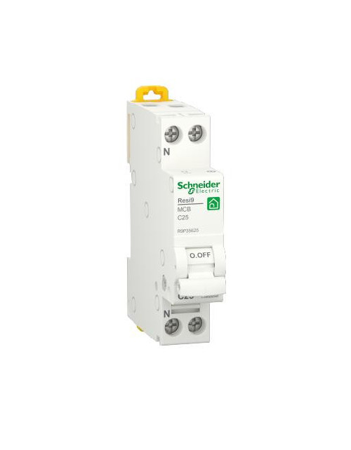 Schneider thermal magnetic switch 25A 1P+N 4.5KA C 1 module