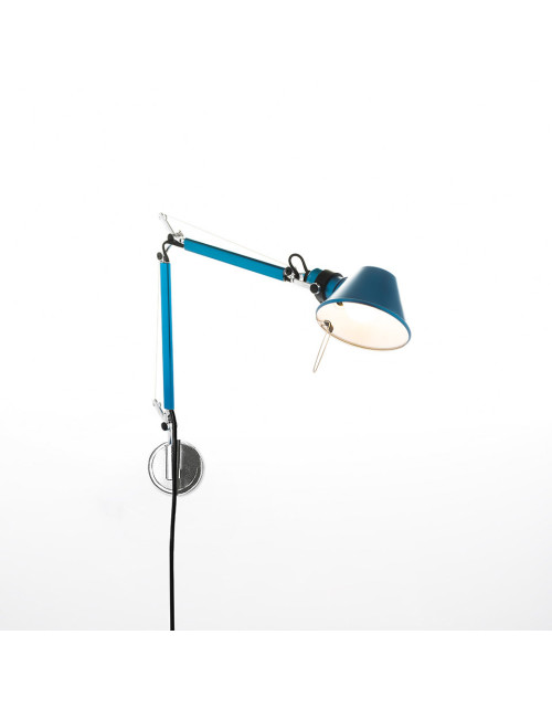 Tolomeo Micro Wall Lamp Blue Anodized A010950