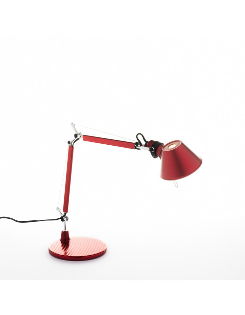 Tolomeo Micro Table Lamp Red Anodized Artemide A011810
