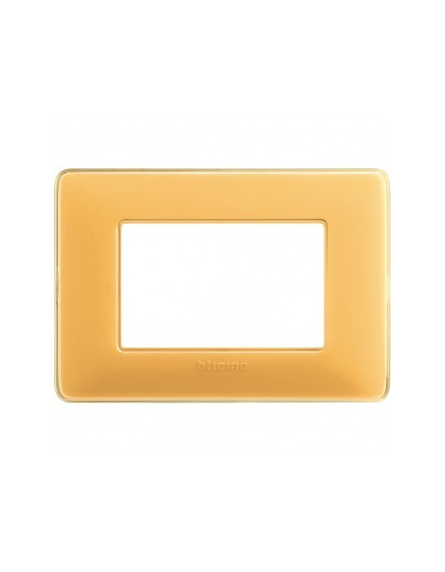 Matix | placca Colors in tecnopolimero 3 posti colore ambra