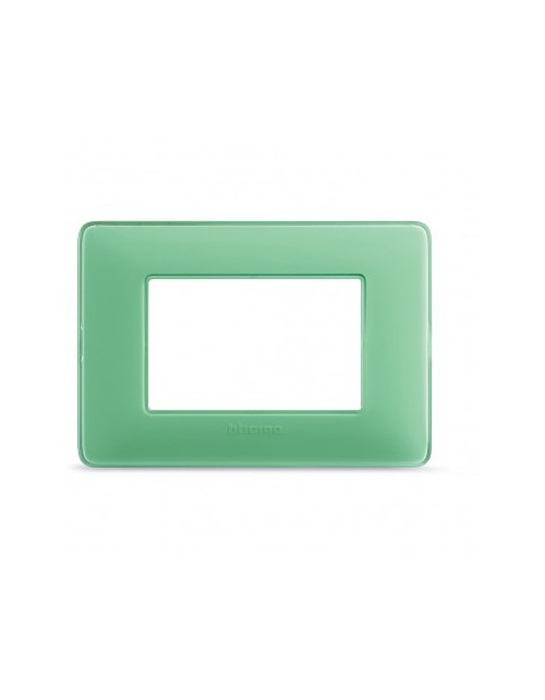 Matrice | Plaque 3 places en technopolymère Colors, couleur thé vert