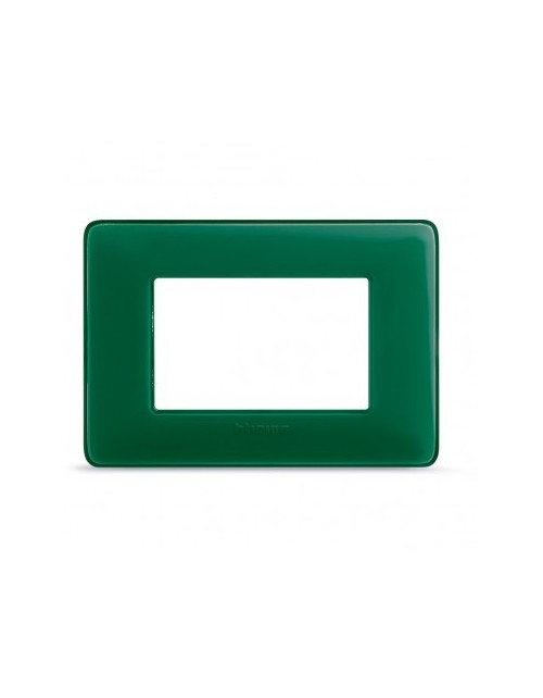 Matix | placca Colors in tecnopolimero 3 posti colore smeraldo