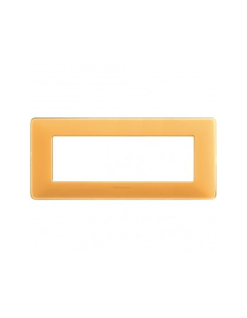 Matix | placca Colors in tecnopolimero 6 posti colore ambra