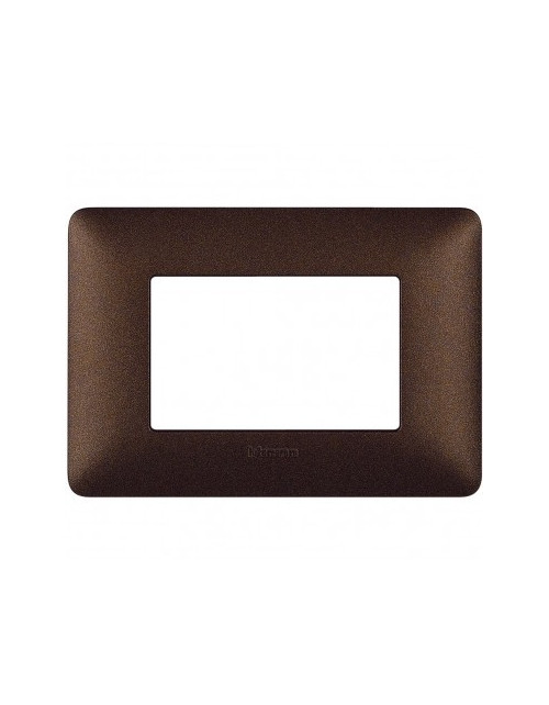 Matix | Textures cover plate in coffee brown technopolymer 3 places