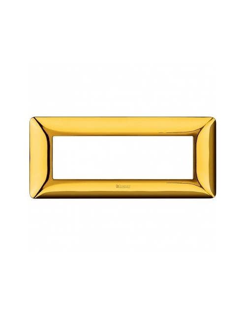 Matix | placca Galvanics in tecnopolimero 6 posti colore oro lucido