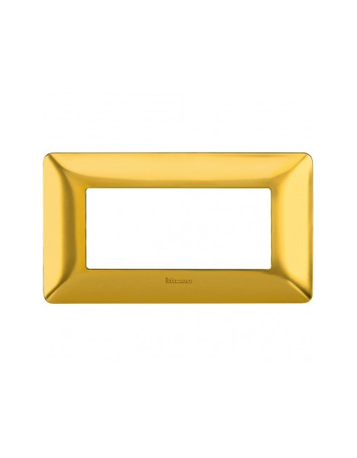 Matix | Placa galvánica de tecnopolímero de 4 posiciones oro satinado