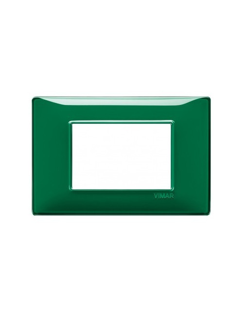 Placca Vimar Plana in tecnopolimero 3 posti reflex smeraldo