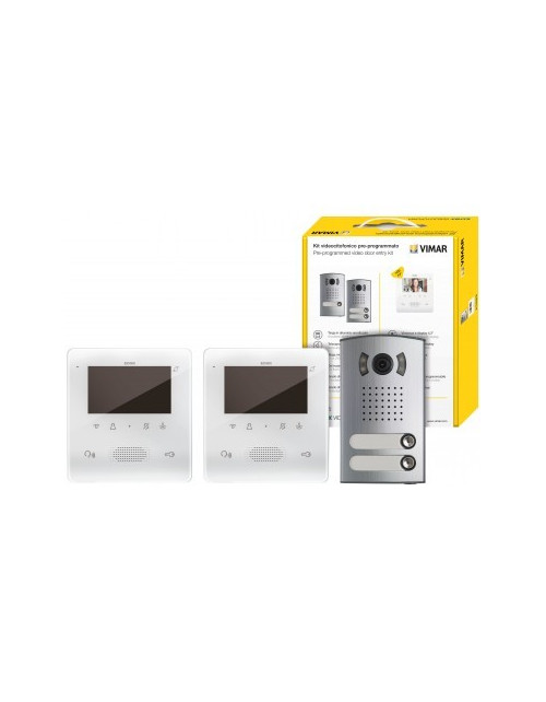 Elvox 2-wire two-family video door phone KIT with Tab 4.3 speakerphone